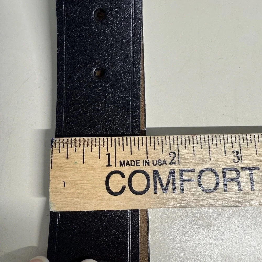 Belt Imitation Leather With Reflective Band  Mens Sz 32 Black Detachable Buckle